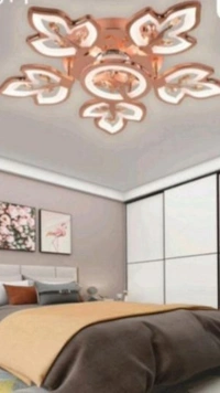Modern Floral LED Ceiling Light | Rose Gold Flush Mount Chandelier in Jaipur - Sriramlighthouse.in - Rose Gold