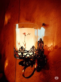 White Glass Mounted Wall Lamp With Bulb - Woodland