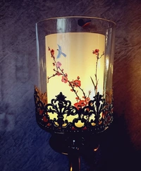 White Glass Mounted Wall Lamp With Bulb - Woodland