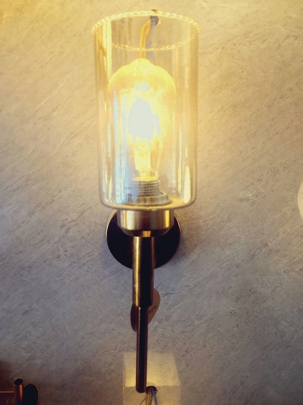 Curv Gold Toned Silver Glass Wall Lamp