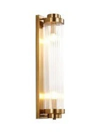 Gold Metal With Long Glass Tube Wall Light - Geebung