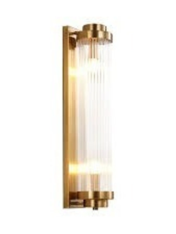 Gold Metal With Long Glass Tube Wall Light - Geebung