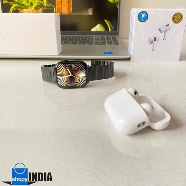 Series10 with apple logo (2 Straps)+Airpod pro2 TypeC ANC OG box Pack