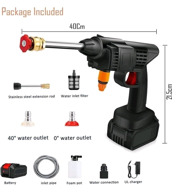 Wireless High Pressure Washer for Car Washing 48V Rechargeable