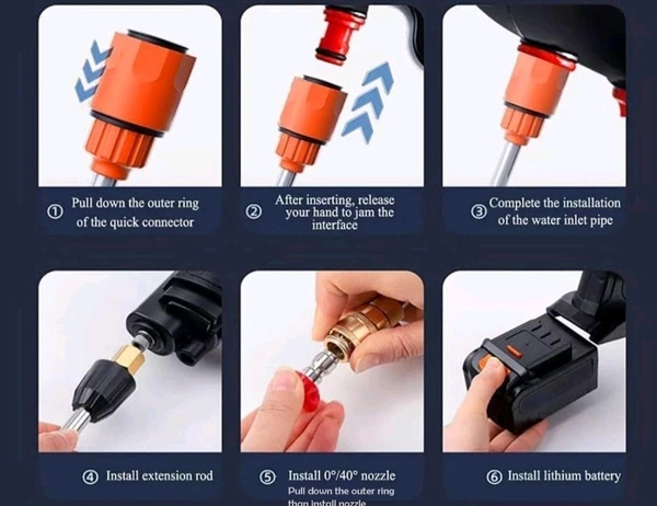 Wireless High Pressure Washer for Car Washing 48V Rechargeable