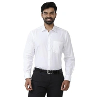 POOMEX SHIRT-COMFORT COTTON - 42, WHITE