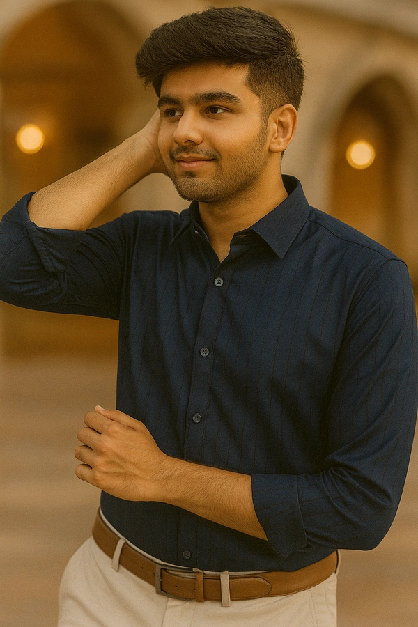 LINENS SHIRT-NEW-000000166 - 1, BLUE