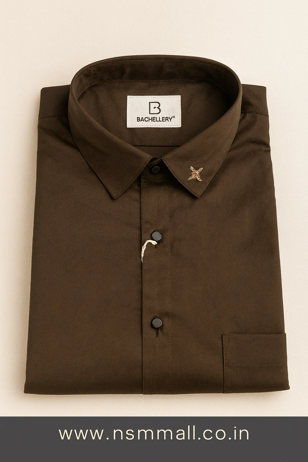 BACHELLERY SHIRT-NEW000000195 - XL, COFFEE