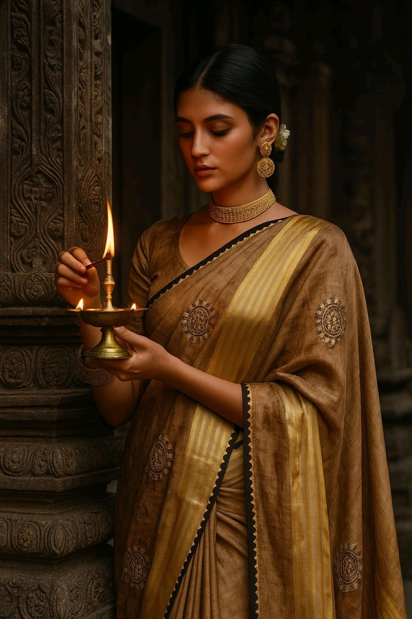 KALPSUTRA FANCEY SAREE-SKU-200002967