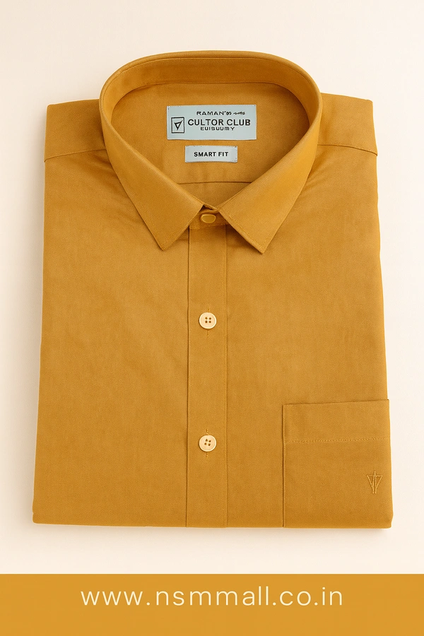 RAMRAJ SHIRT-NEW000000518 - 44, SOFT ORANGE