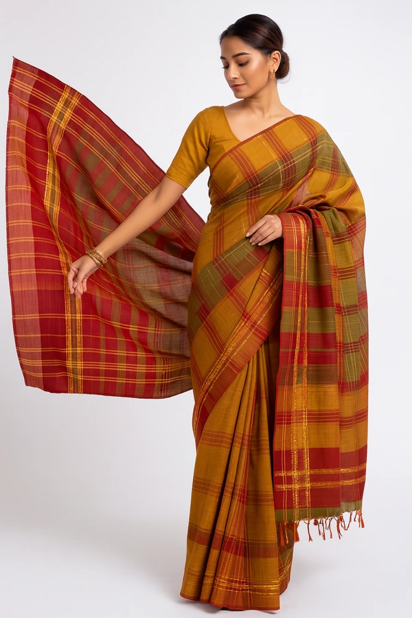 COTTON SAREE-SKU-200001340