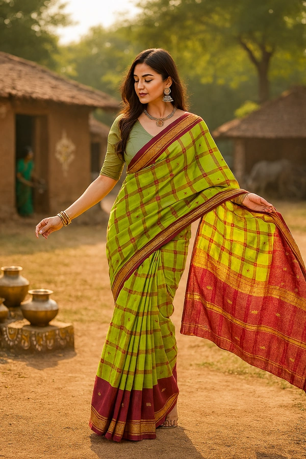 COTTON SAREE-SKU-200001354