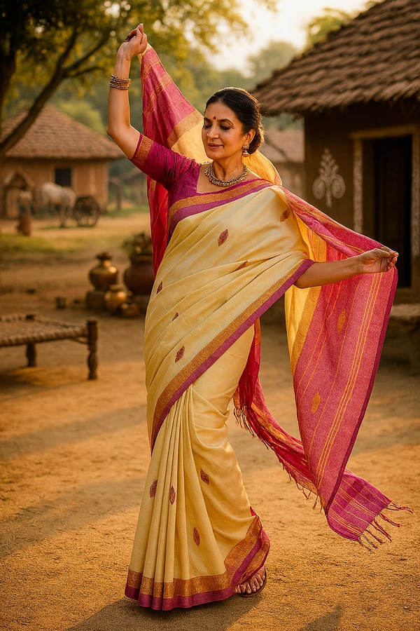 COTTON SAREE-SKU-200001404