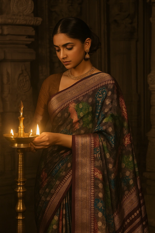 N.J FANCEY SAREE-SKU-200002426