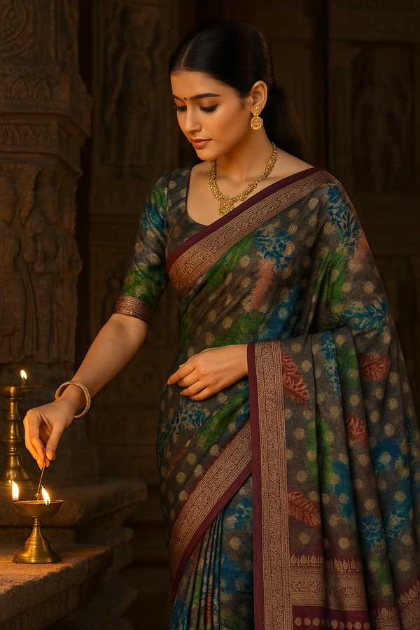 N.J FANCEY SAREE-SKU-200002431