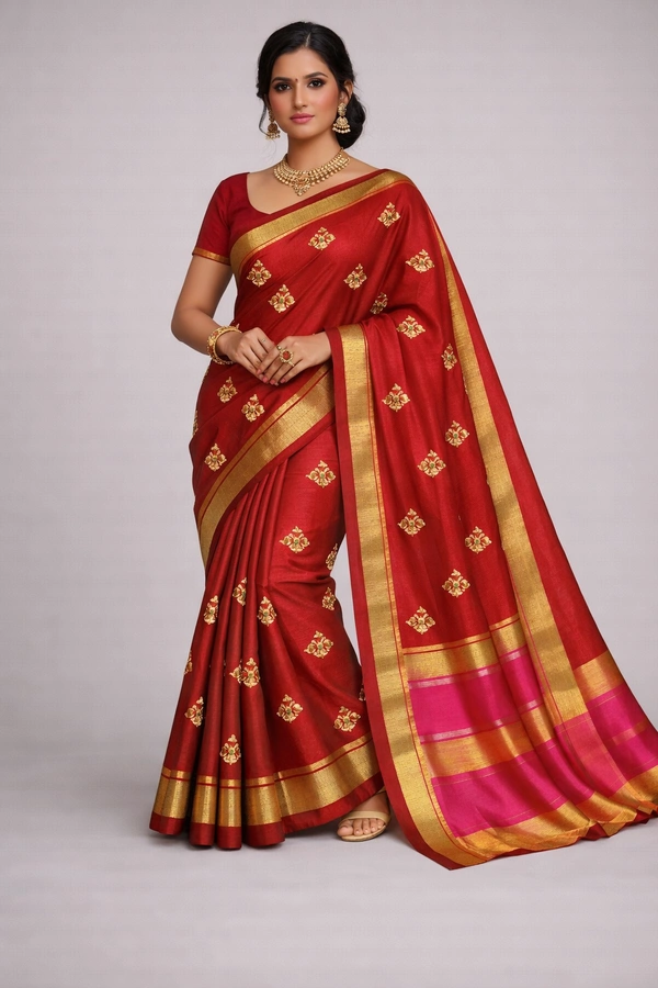 K-FAB COTTON SAREE-SKU-200003199