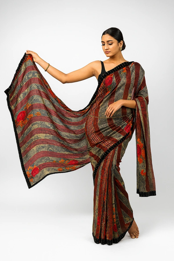 ROHAN Fancy Saree-sku-200005473