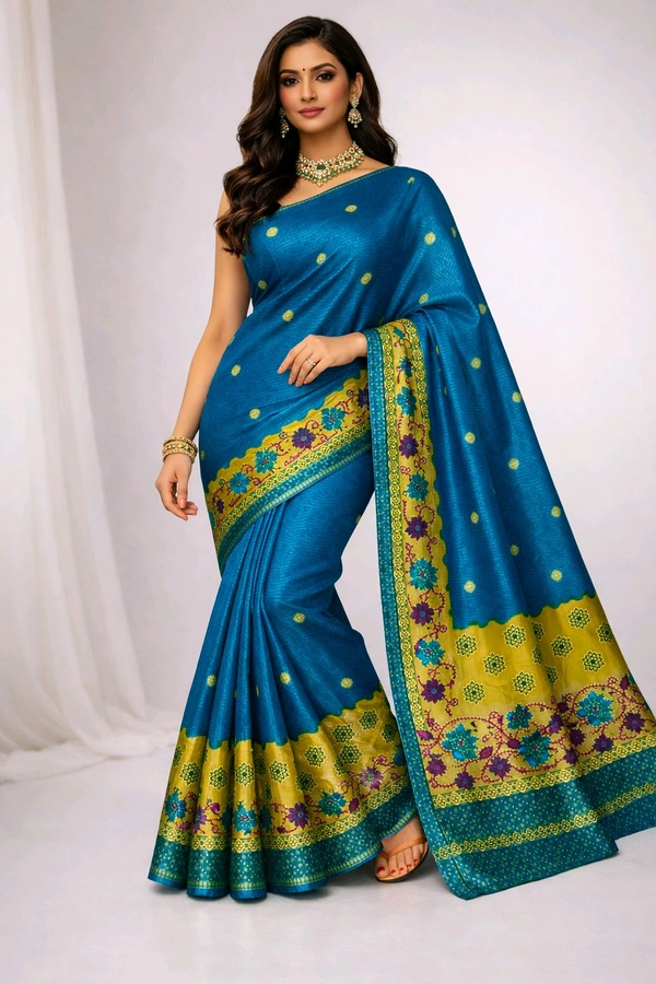 K-Fab Cotton Saree-Sku-300001235