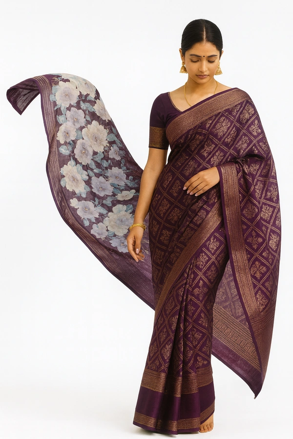 FANCEY SAREE-SKU-300000147