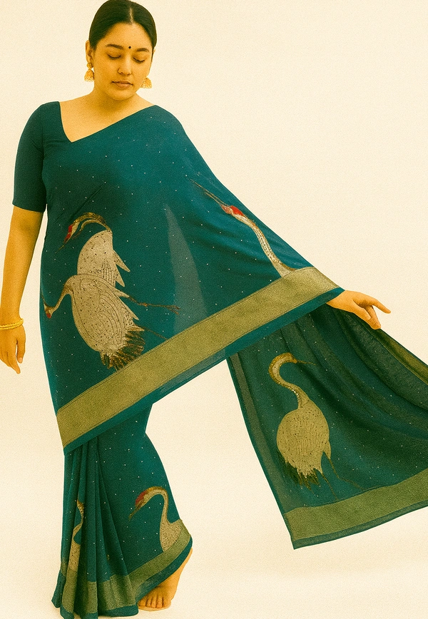 FANCEY SAREE-Sku-300000168