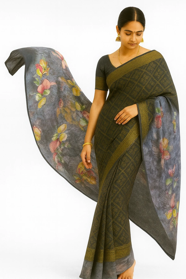 FANCEY SAREE-SKU-300000286