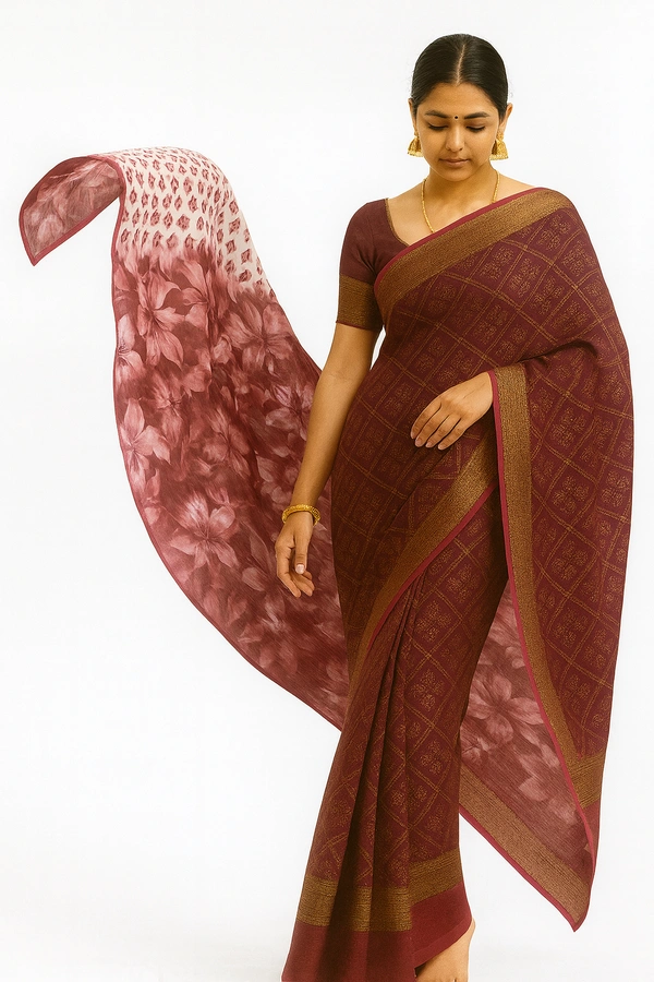 FANCEY SAREE-SKU-300000290