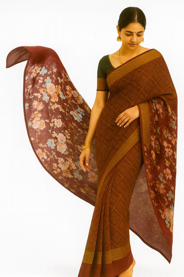 FANCEY SAREE-SKU-300000325