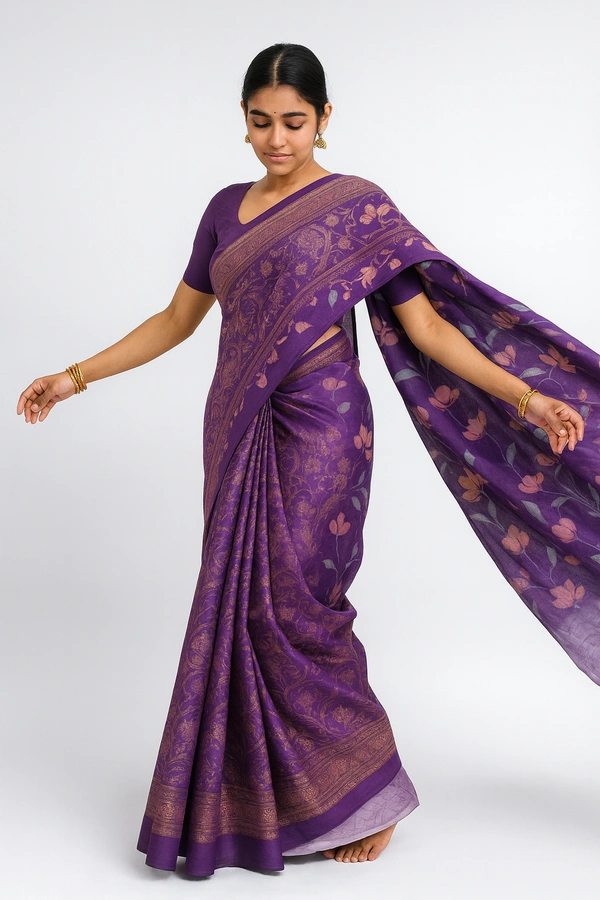 FANCEY SAREE-SKU-300000335