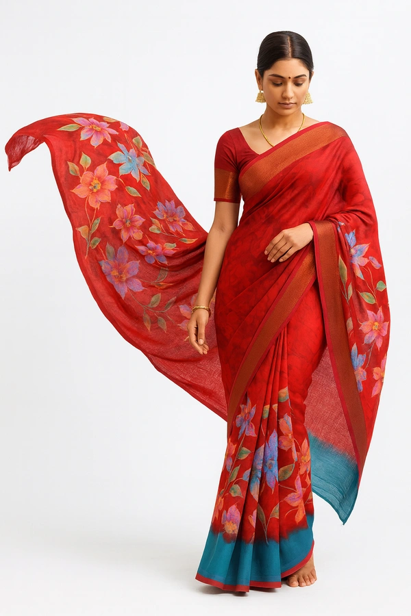 FANCEY SAREE-SKU-300000341