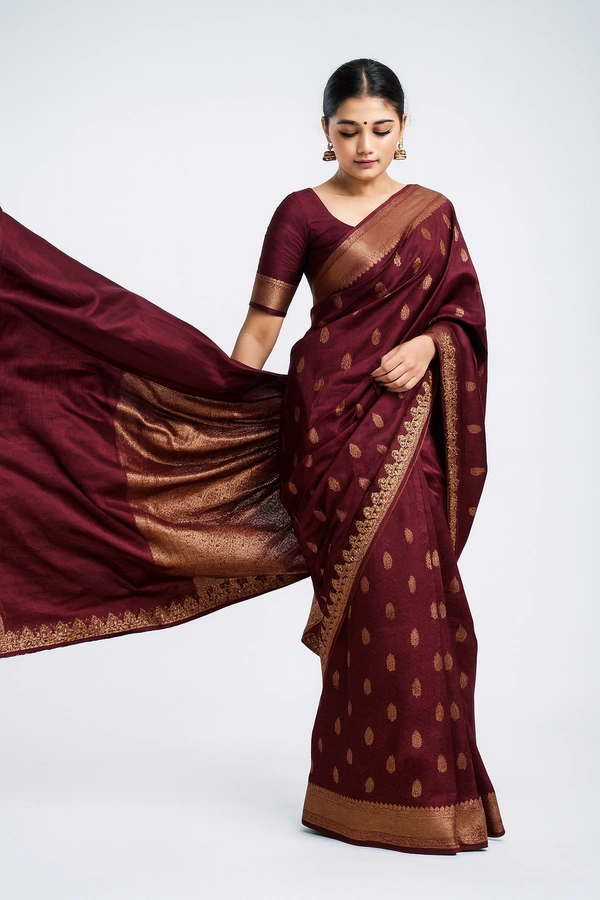 ORDIA FANCEY SAREE-SKU-300000624