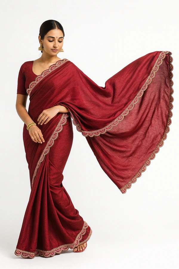 ORDIA FANCEY SAREE-SKU-300000647