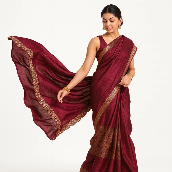 ORDIA FANCEY SAREE-SKU-300000651