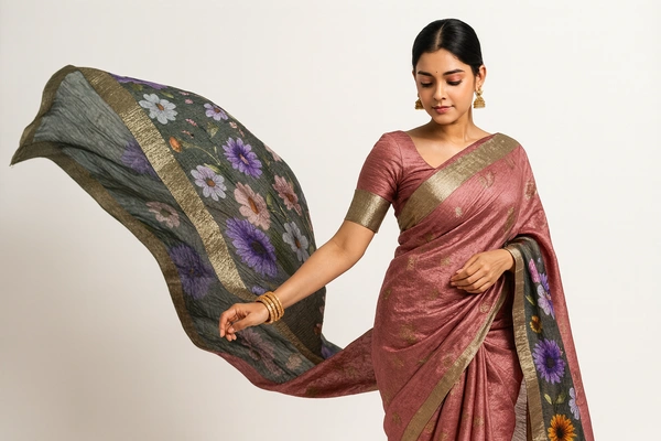 SANA FANCEY SAREE-SKU-300000653