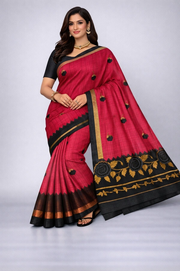 K-FAB COTTON SAREE-SKU-300001261