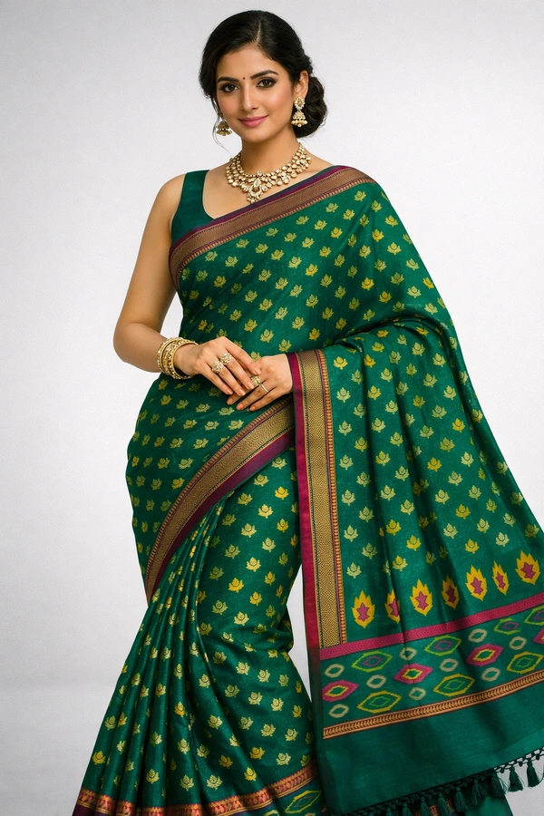 K-FAB COTTON SAREE-SKU-300001274