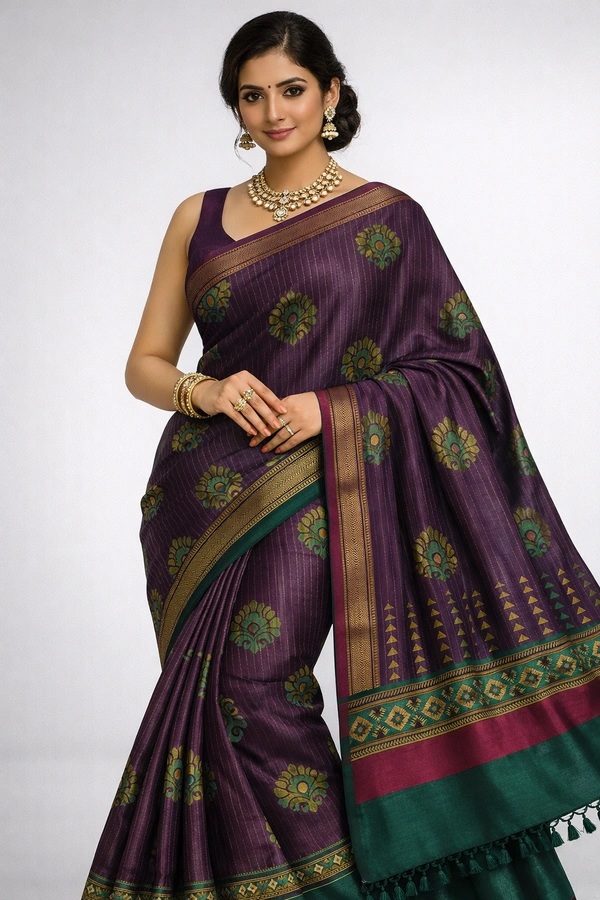 BALI LIFESTYLE COTTON SAREE-SKU-300001275