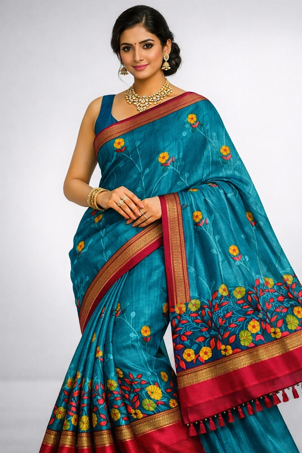 K-FAB COTTON SAREE-SKU-3000001277