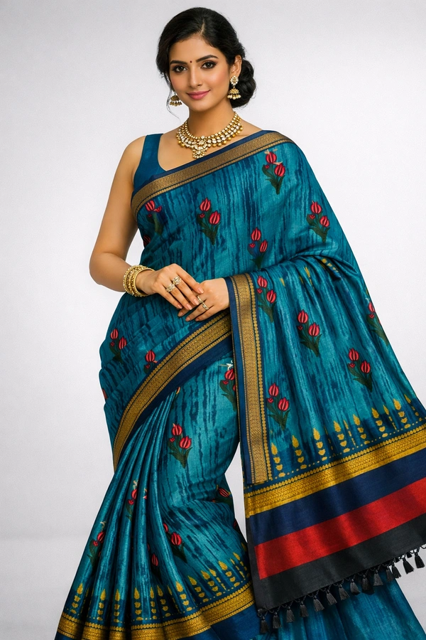 K-FAB COTTON SAREE-SKU-300001278