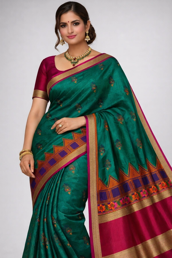 K-FAB COTTON SAREE-SKU-300001287