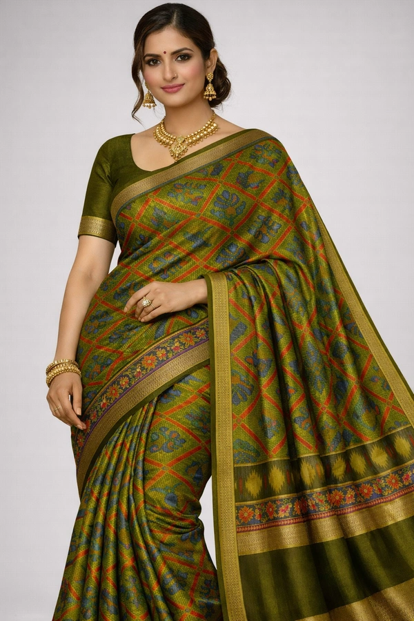K-FAB COTTON SAREE-SKU-300001288