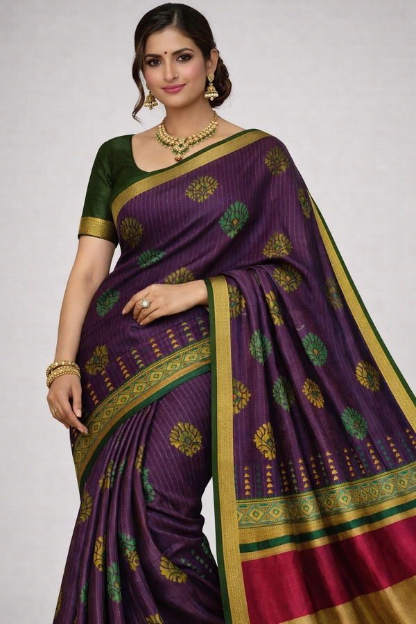 BALI LIFESTYLE COTTON SAREE-SKU-300001293