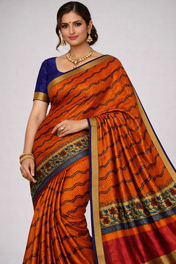 K-FAB COTTON SAREE-SKU-300001294