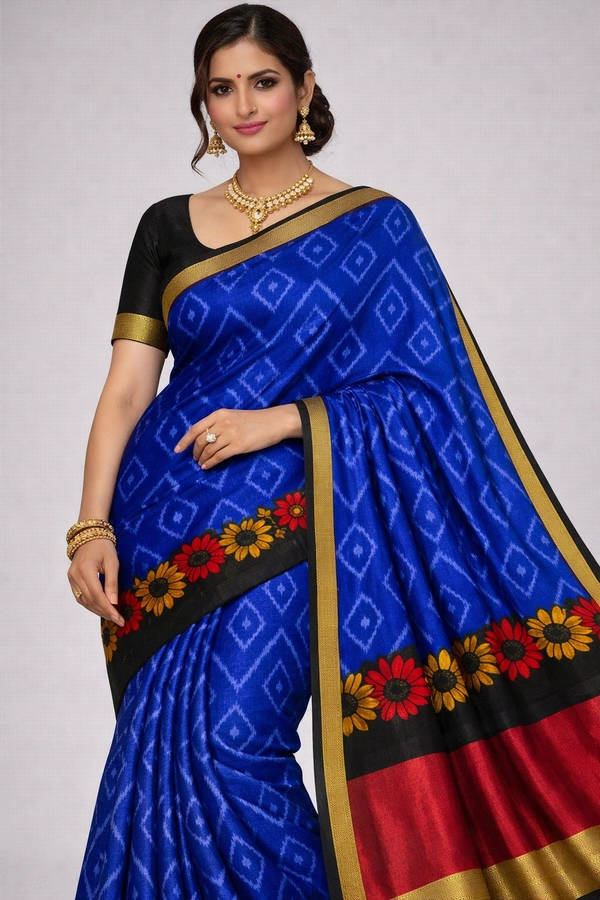 K-FAB COTTON SAREE-SKU-300001295