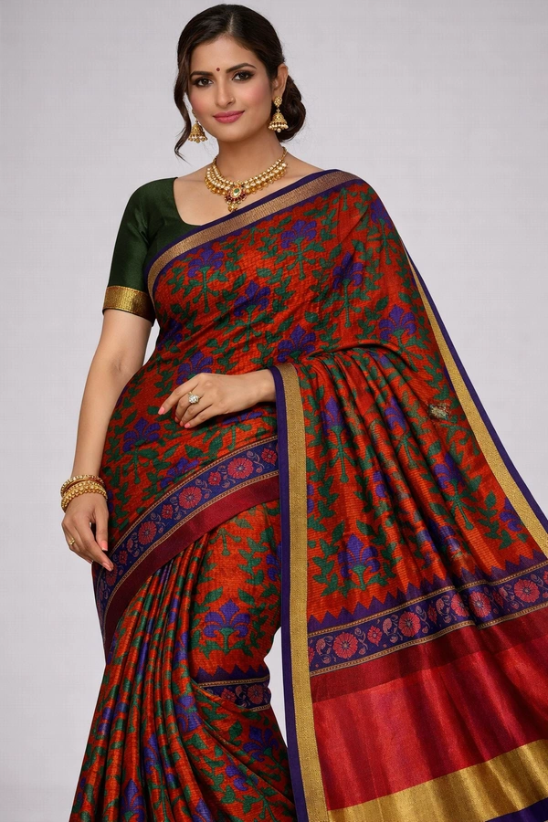 K-FAB COTTON SAREE-SKU-300001298