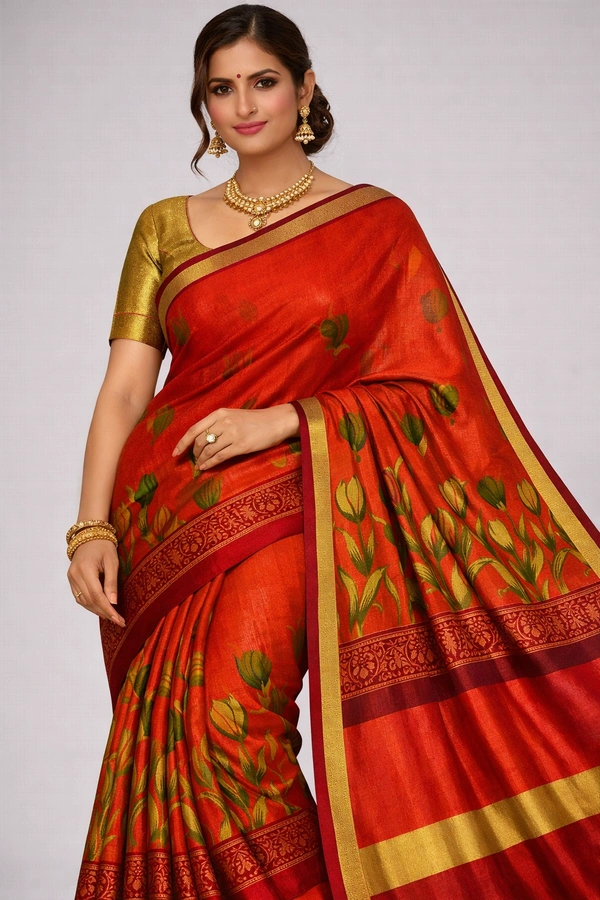 BALI LIFESTYLE COTTON SAREE-SKU-300001304