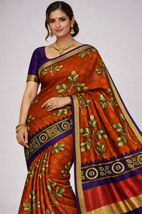 K-FAB COTTON SAREE-SKU-300001296