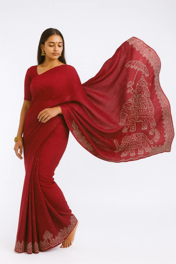 MAA-TEX FANCEY SAREE-SKU-300000716
