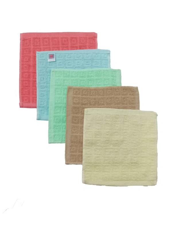 11 in x 11 in Hand Towels 12 Pieces with Assorted Colors - 11*11 cm, 12