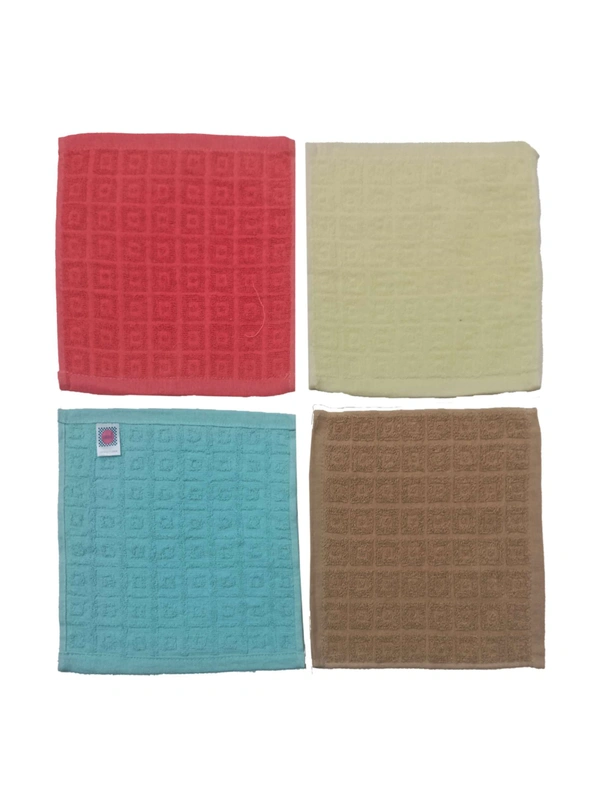 11 in x 11 in Hand Towels 12 Pieces with Assorted Colors - 11*11 cm, 12