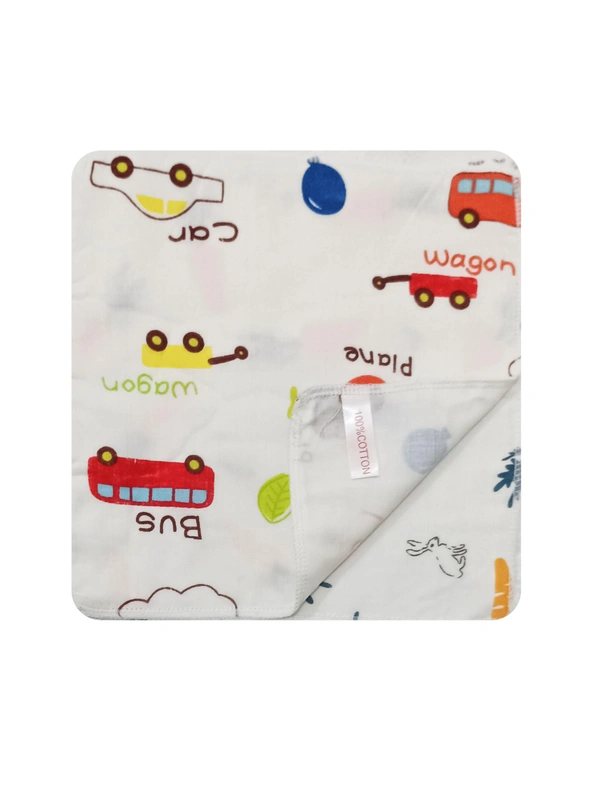 11 in x11 in Hand Towels 12 Pieces with Cartoon Print and  Assorted Colors - 11*11 cm, 12